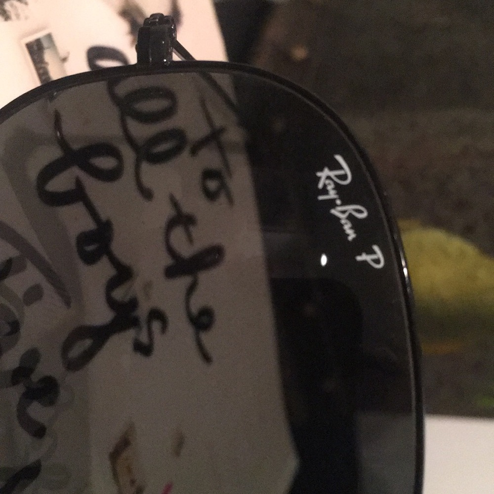 Black Large Rayban Aviators (polarized)